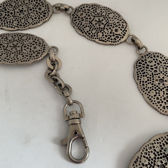 Silver Filigree Link Belt 40”